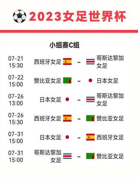 女足世界杯开赛时间