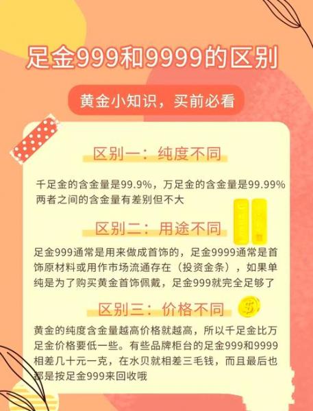 五个九黄金和四个九黄金的区别